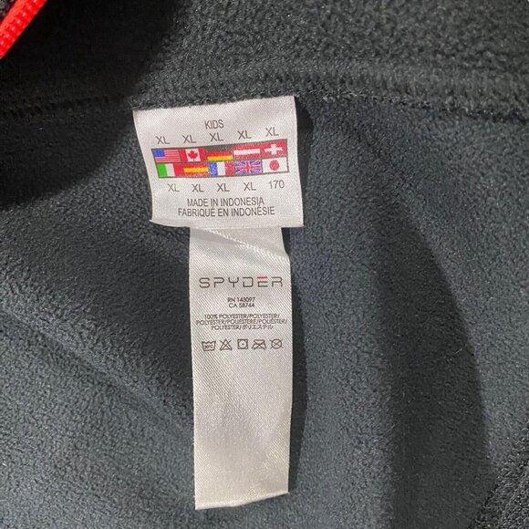 Spyder Big Boys Constant Black Red Full Zip Stryke Lined Sweater Jacket Size XL - Picture 11 of 13